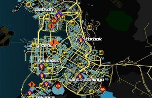 Die erste interaktive Map zum Action-Rollenspiel Cyberpunk 2077